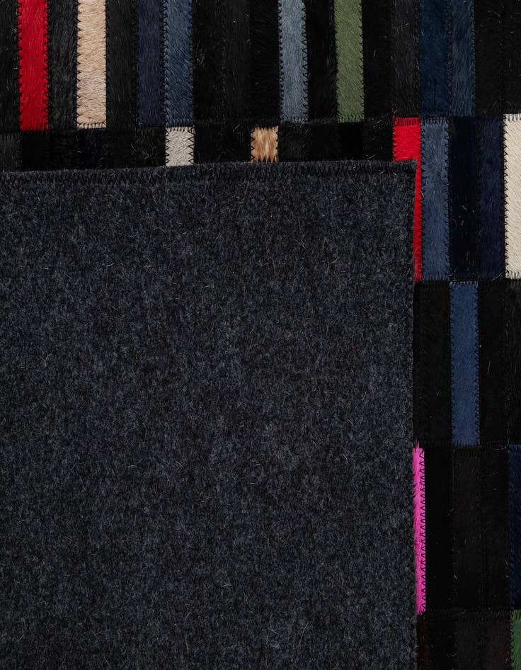 Detail image of 5' 2 x 8' Cowhide - Patchwork Rug