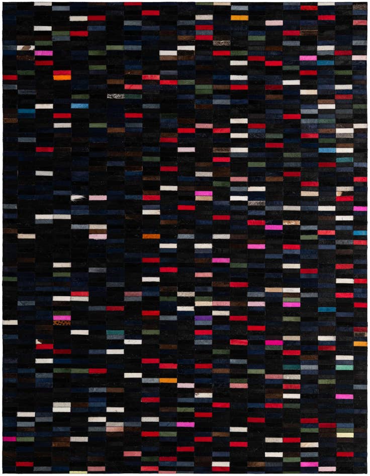 Detail image of 5' 2 x 8' Cowhide - Patchwork Rug