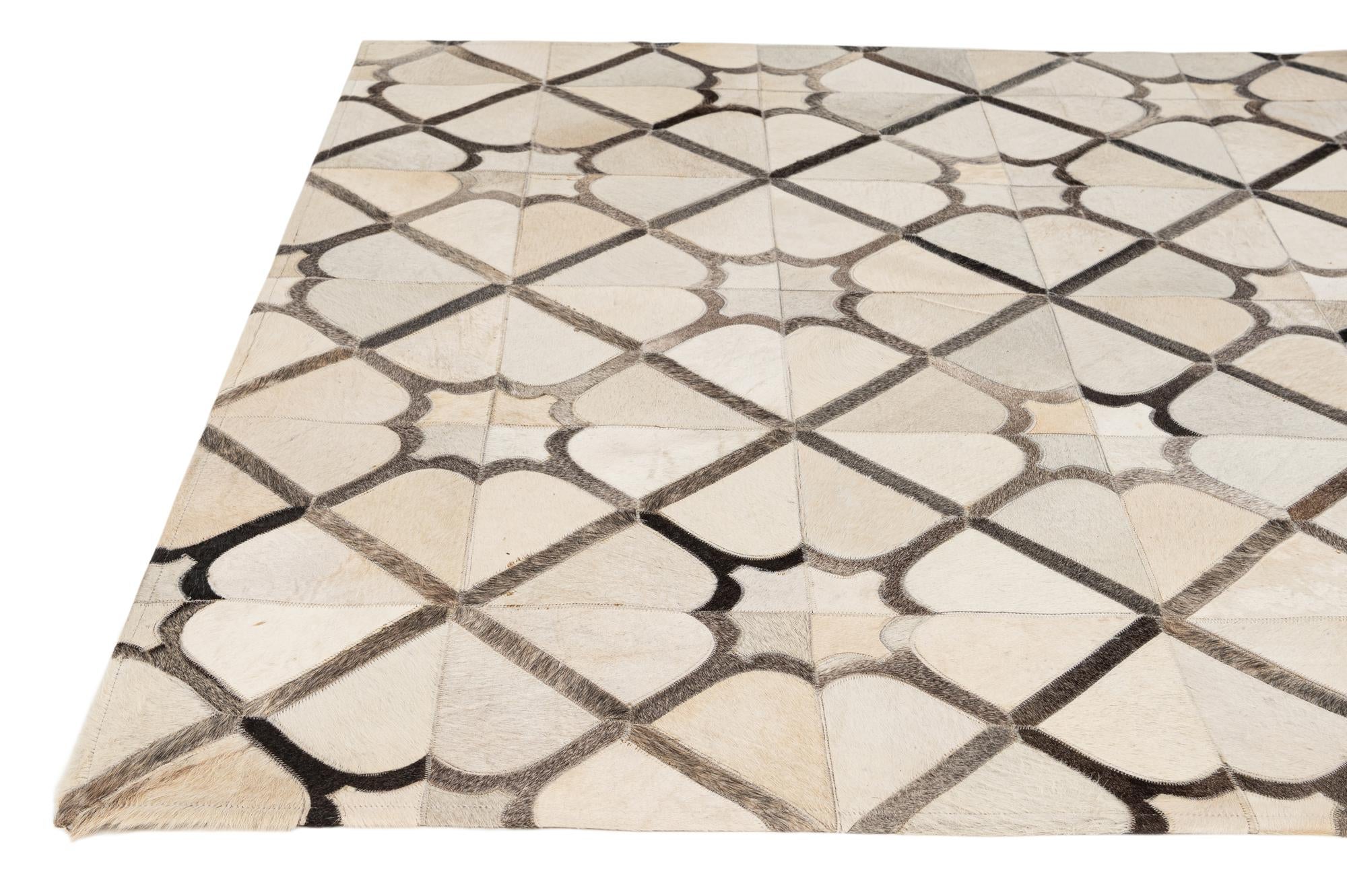 5' x 7' 11 Cowhide - Patchwork Rug