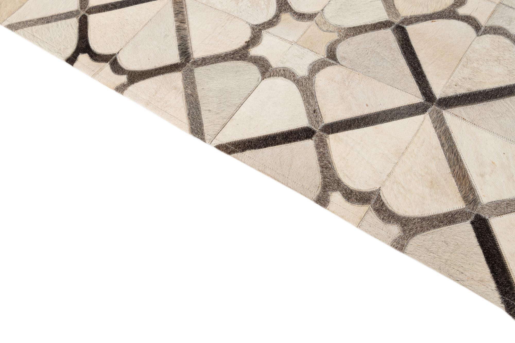 5' x 7' 11 Cowhide - Patchwork Rug