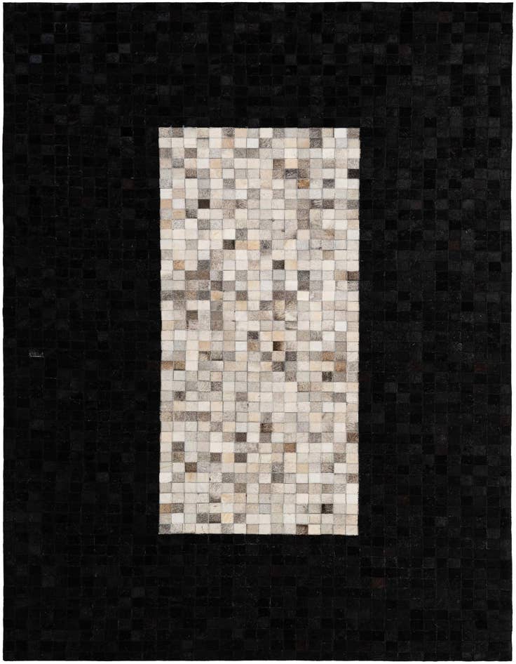 Detail image of 5' x 7' 11 Cowhide - Patchwork Rug