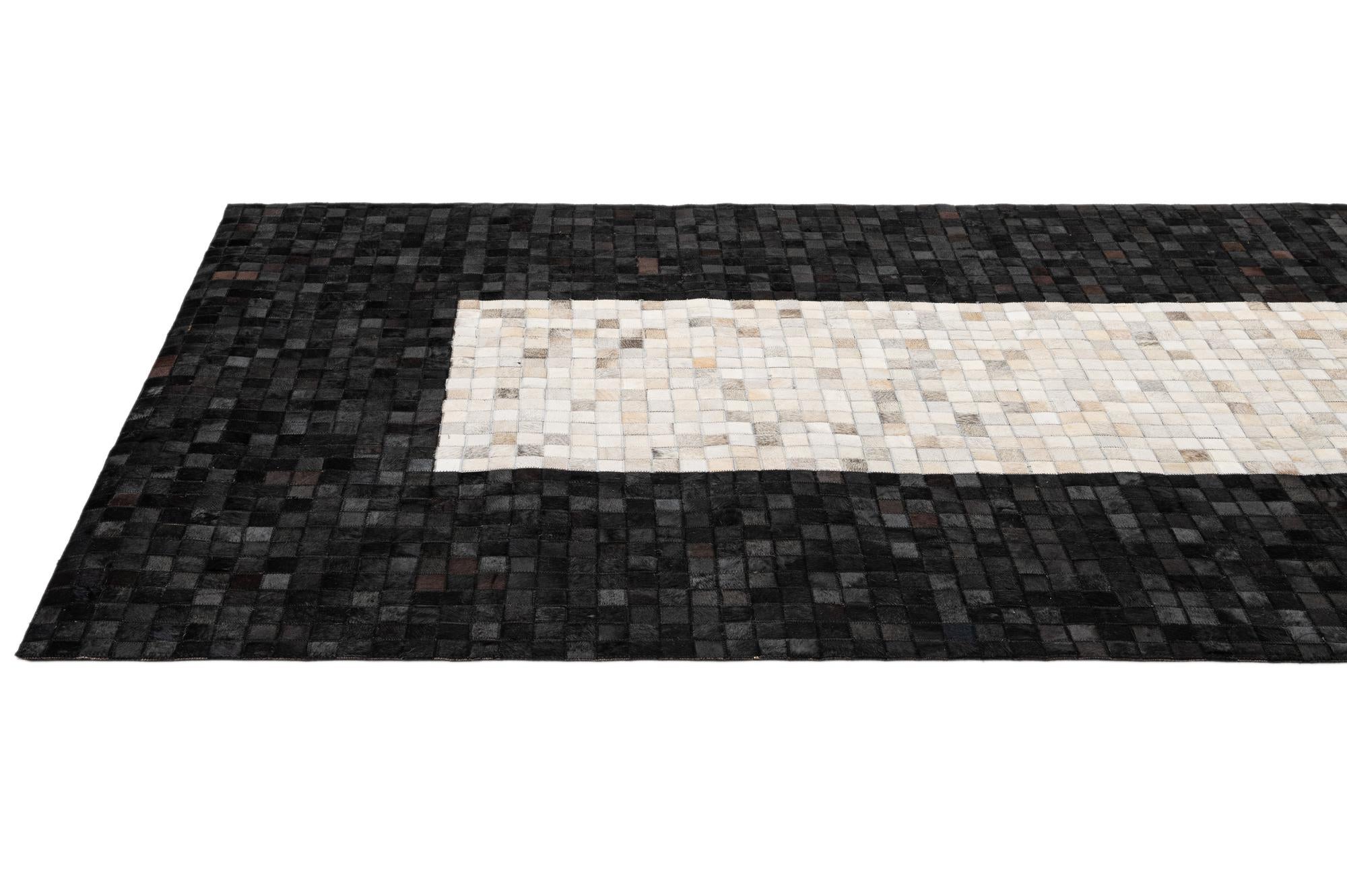 5' 1 x 8' 1 Cowhide - Patchwork Rug