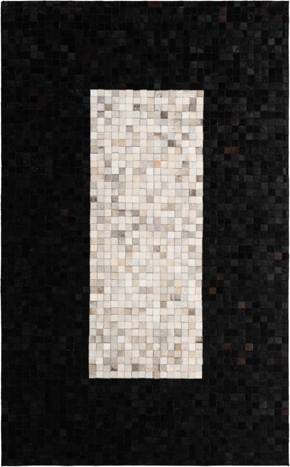 Detail image of 5' 1 x 8' 1 Cowhide - Patchwork Rug