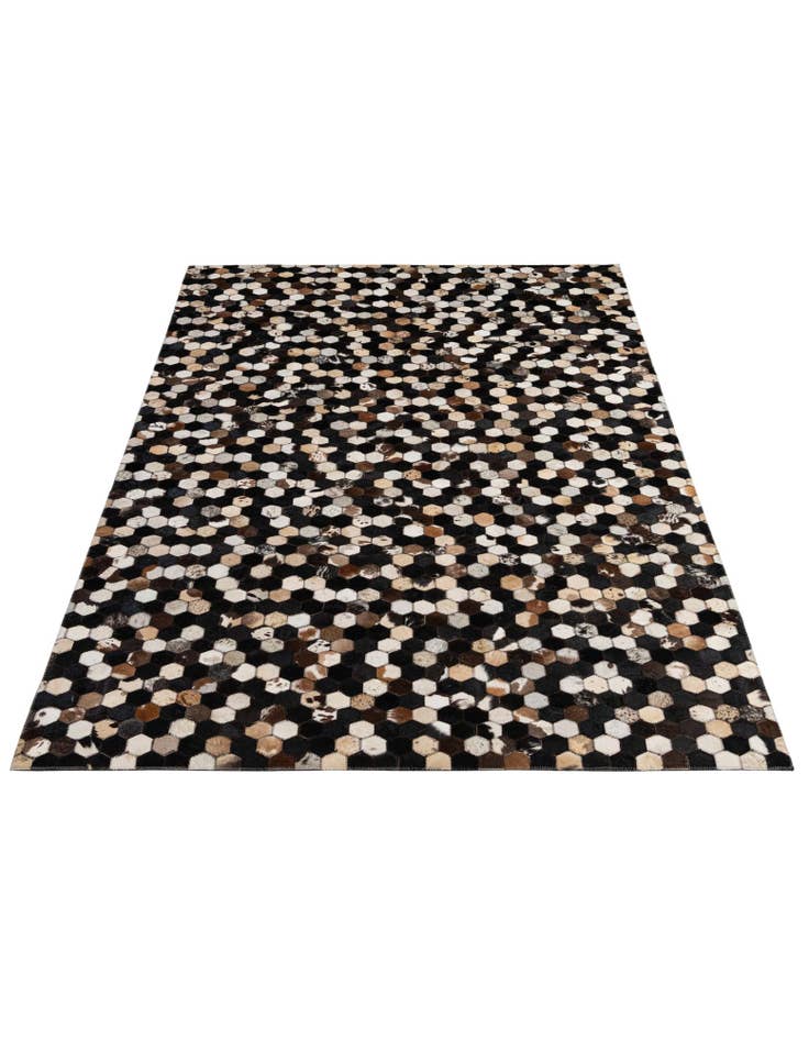 Detail image of 5' 1 x 8' Cowhide - Patchwork Rug