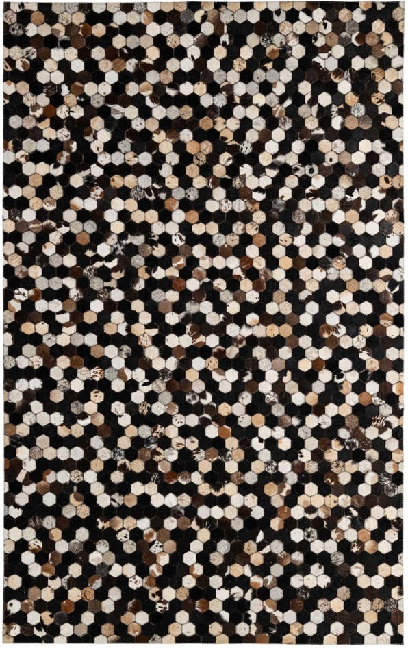 Detail image of 5' 1 x 8' Cowhide - Patchwork Rug