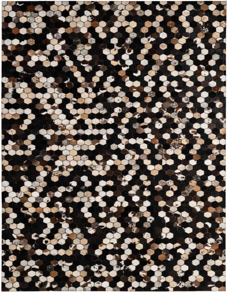 Detail image of 5' 1 x 7' 11 Cowhide - Patchwork Rug