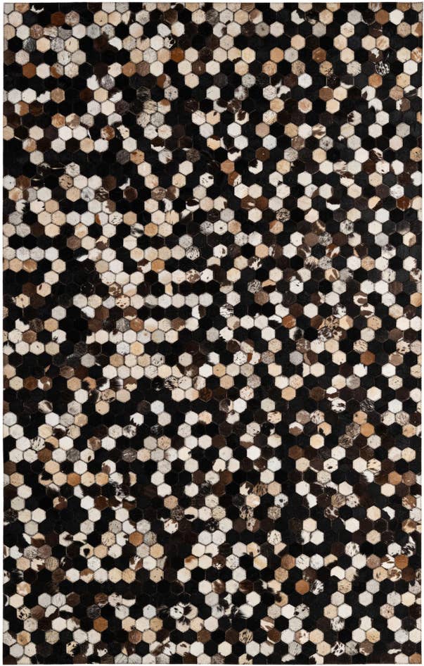 Detail image of 5' 1 x 7' 11 Cowhide - Patchwork Rug