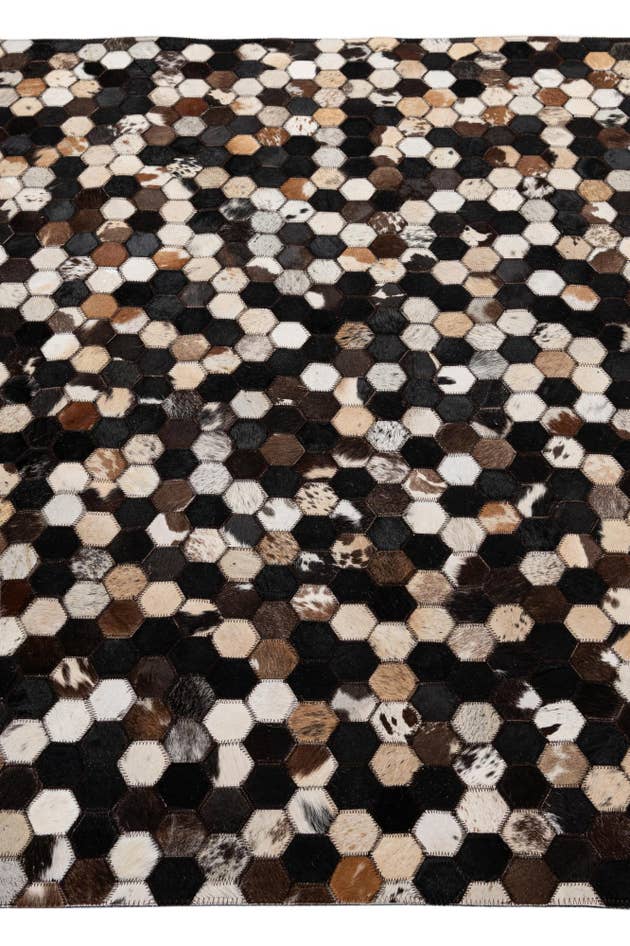 Detail image of 5' x 8' Cowhide - Patchwork Rug