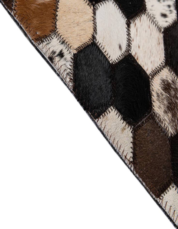 Detail image of 5' x 8' Cowhide - Patchwork Rug