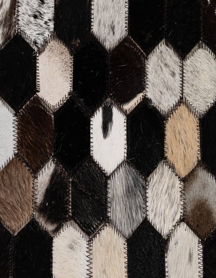 Detail image of 5' x 8' Cowhide - Patchwork Rug