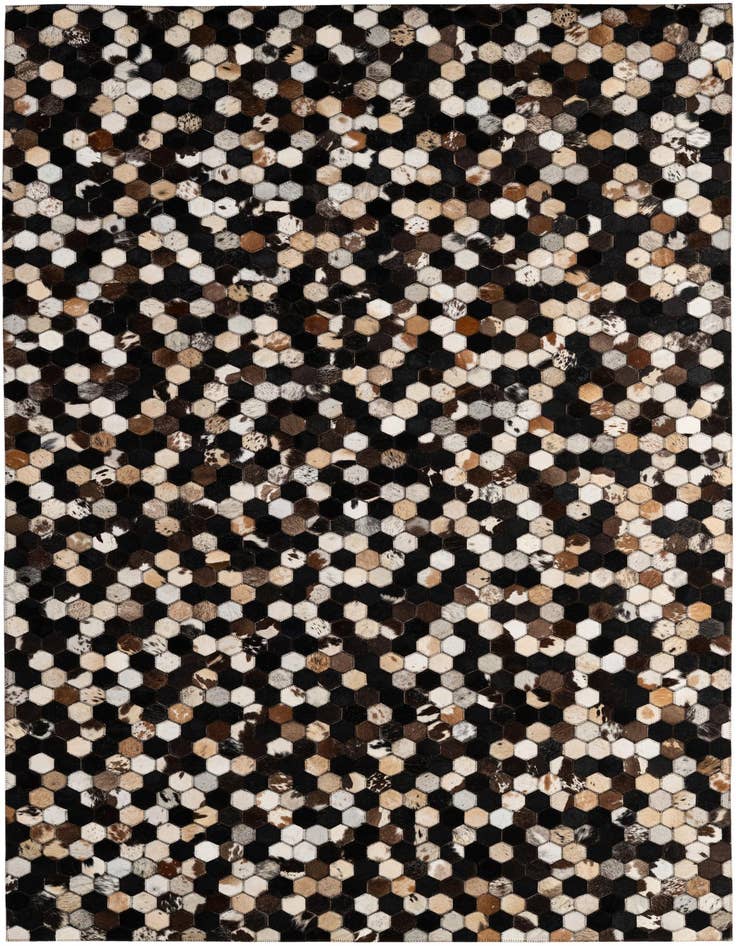 Detail image of 5' x 8' Cowhide - Patchwork Rug