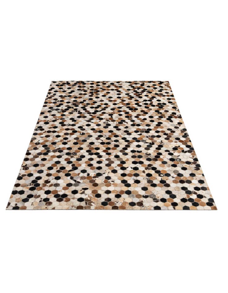 Detail image of 5' 1 x 7' 11 Cowhide - Patchwork Rug