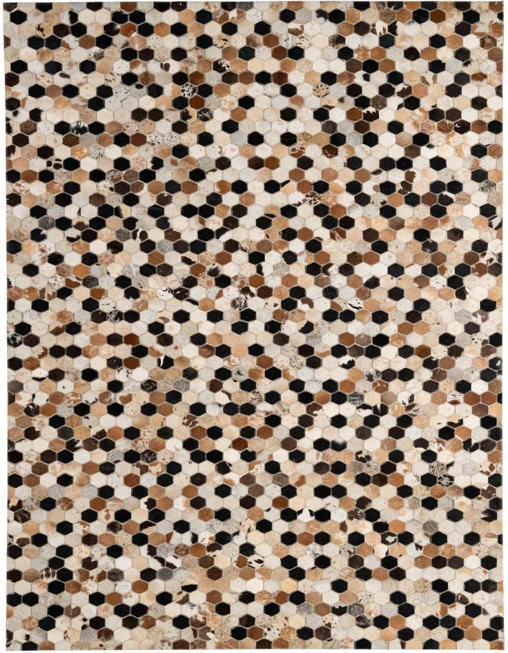 Detail image of 5' 1 x 7' 11 Cowhide - Patchwork Rug
