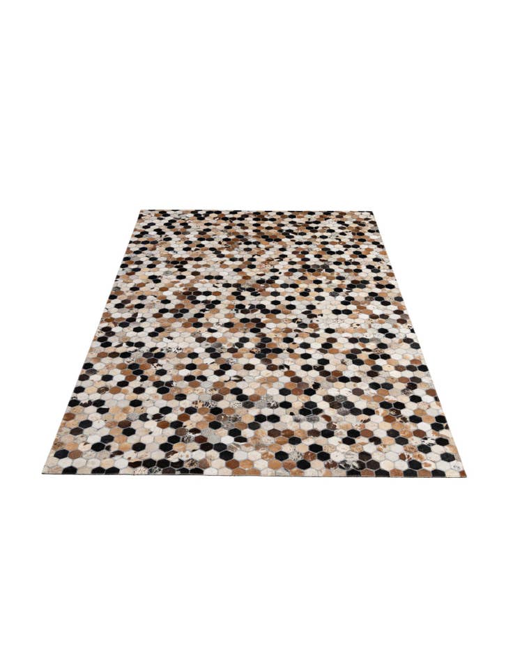 Detail image of 5' 1 x 8' Cowhide - Patchwork Rug