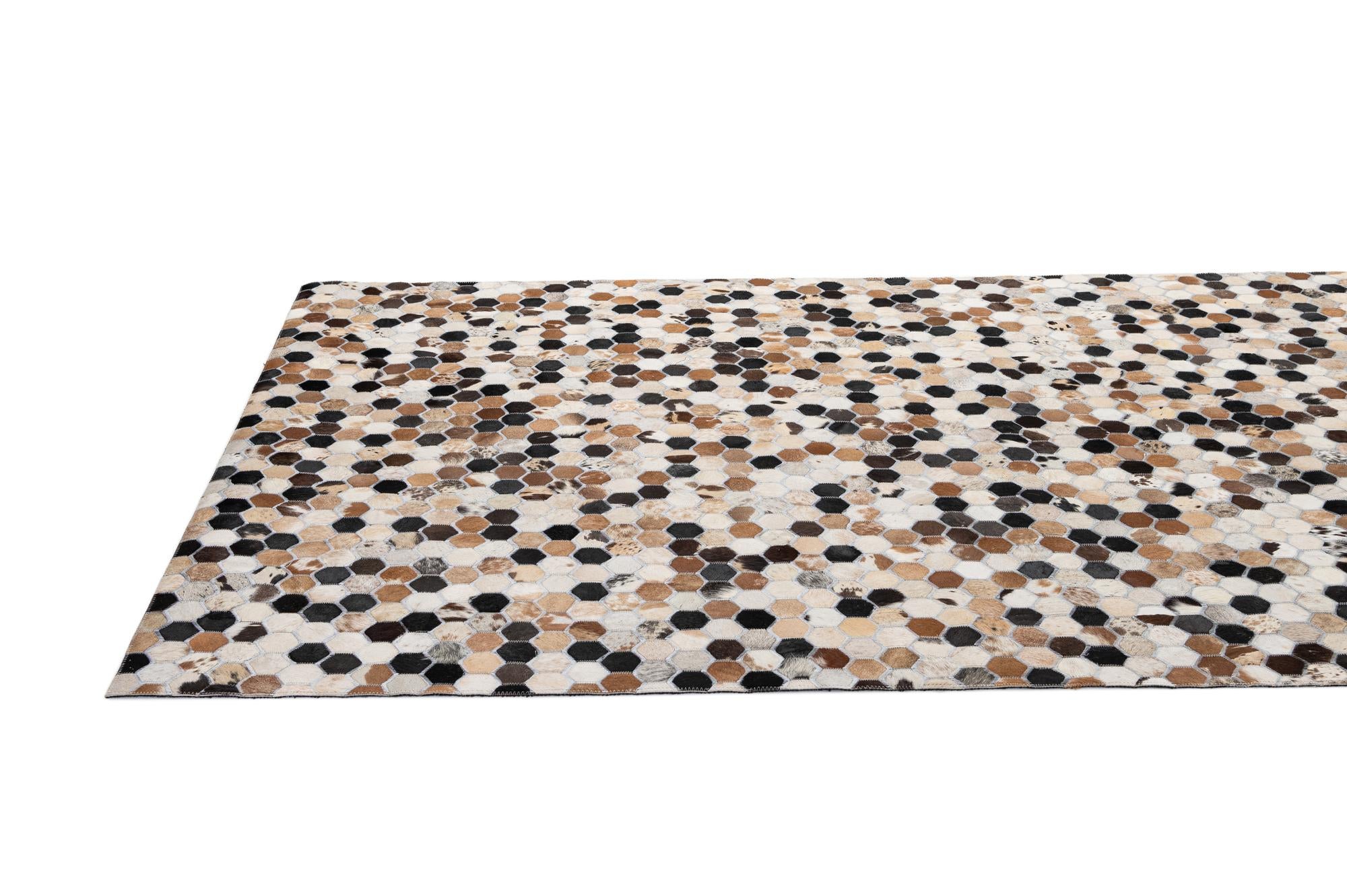 5' 1 x 8' Cowhide - Patchwork Rug