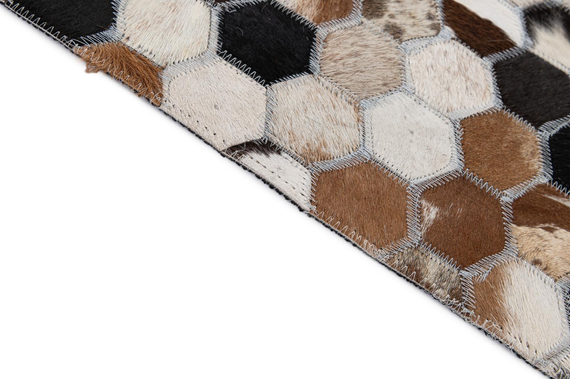 5' 1 x 8' Cowhide - Patchwork Rug