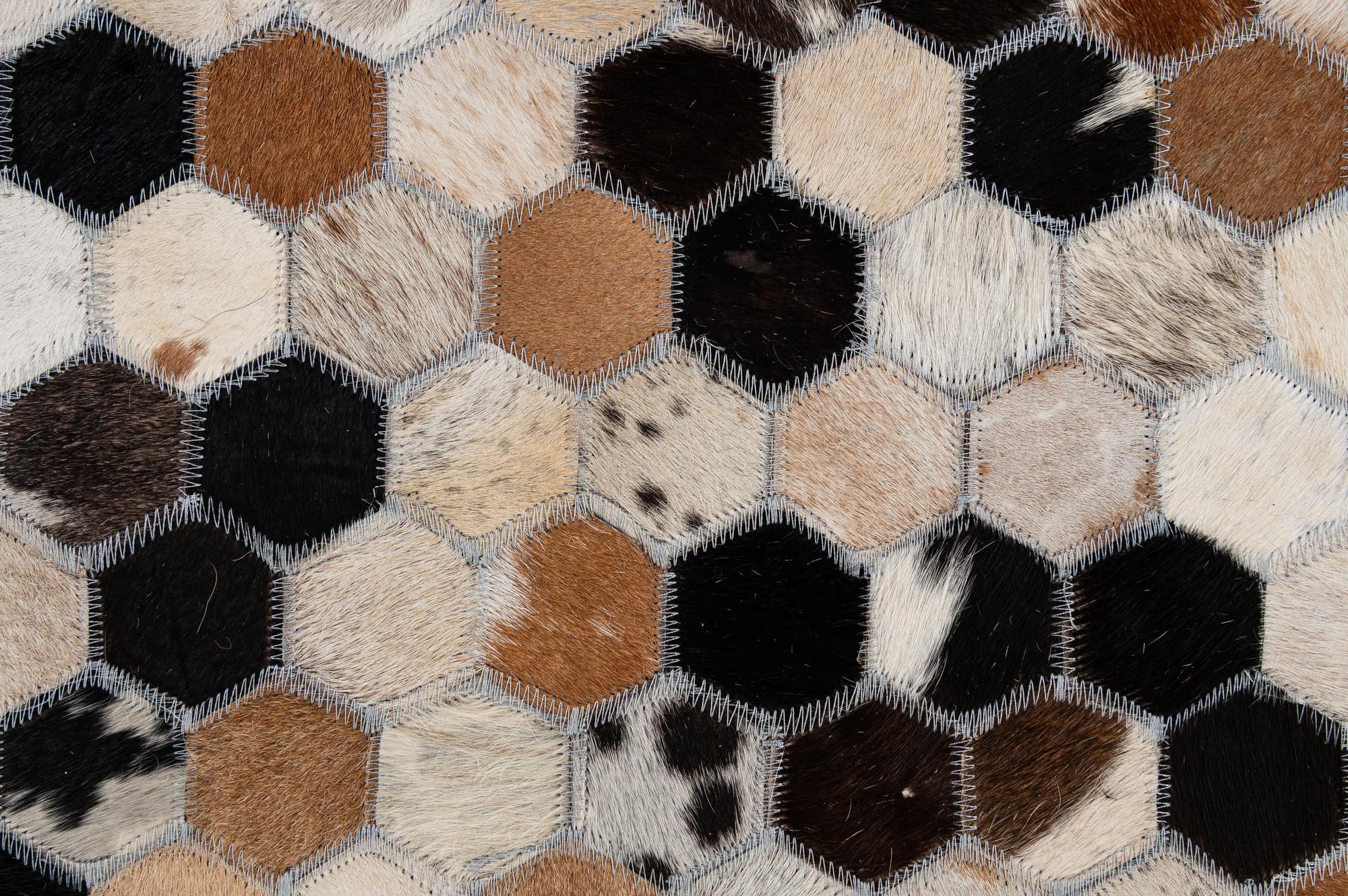 5' 1 x 8' Cowhide - Patchwork Rug