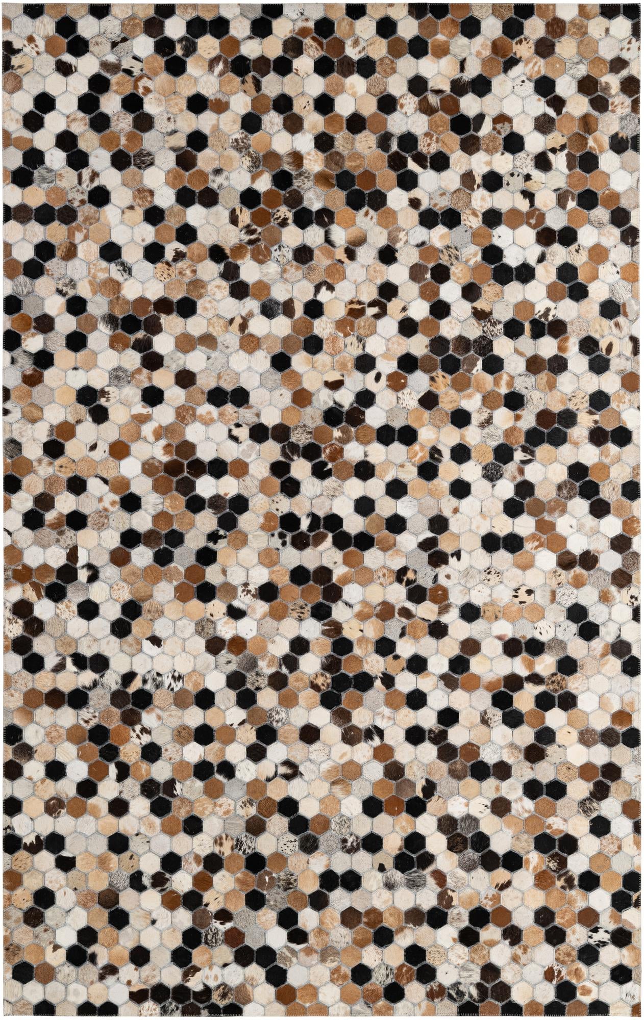 5' 1 x 8' Cowhide - Patchwork Rug