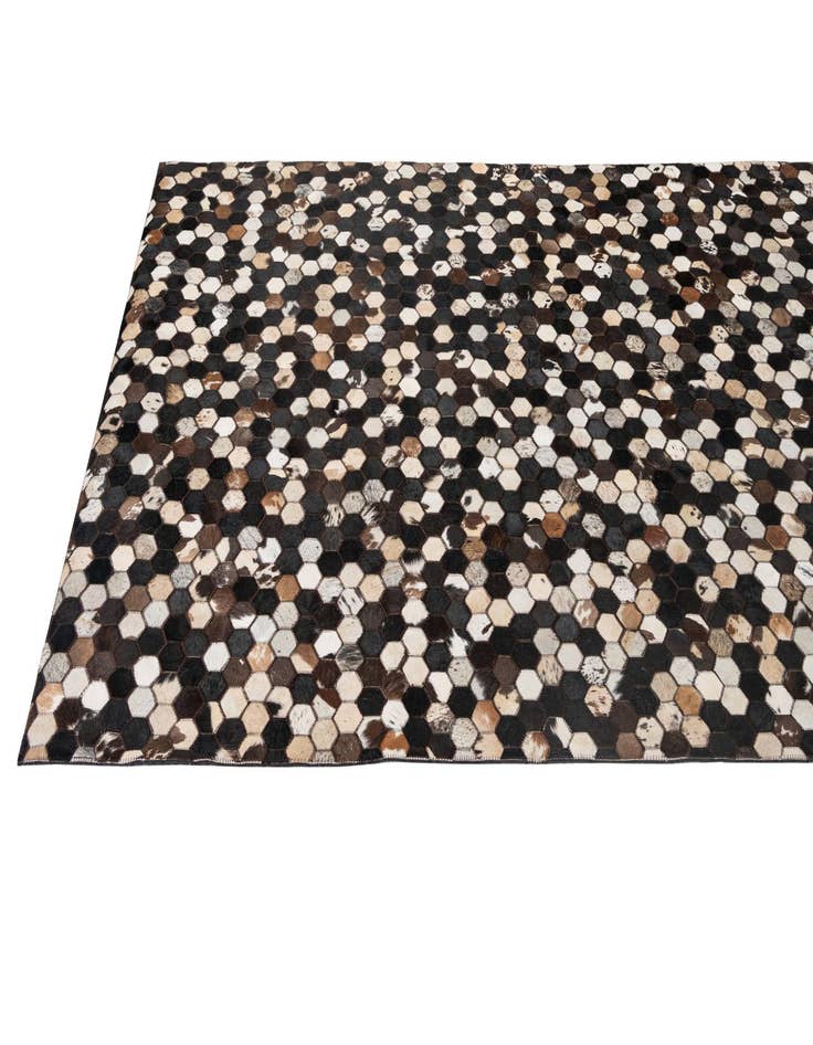 Detail image of 5' 1 x 8' Cowhide - Patchwork Rug