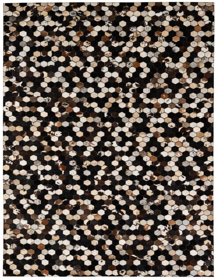 Detail image of 5' 1 x 8' Cowhide - Patchwork Rug