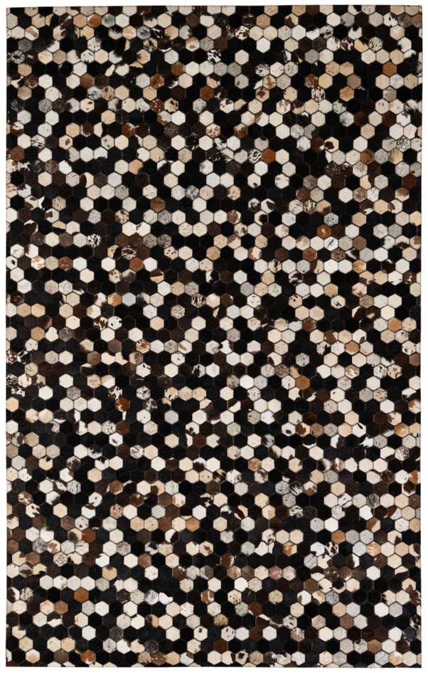 Detail image of 5' 1 x 8' Cowhide - Patchwork Rug