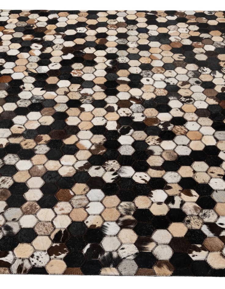 Detail image of 5' x 8' Cowhide - Patchwork Rug