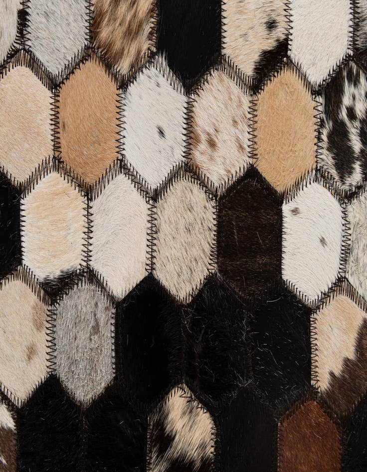 Detail image of 5' x 8' Cowhide - Patchwork Rug