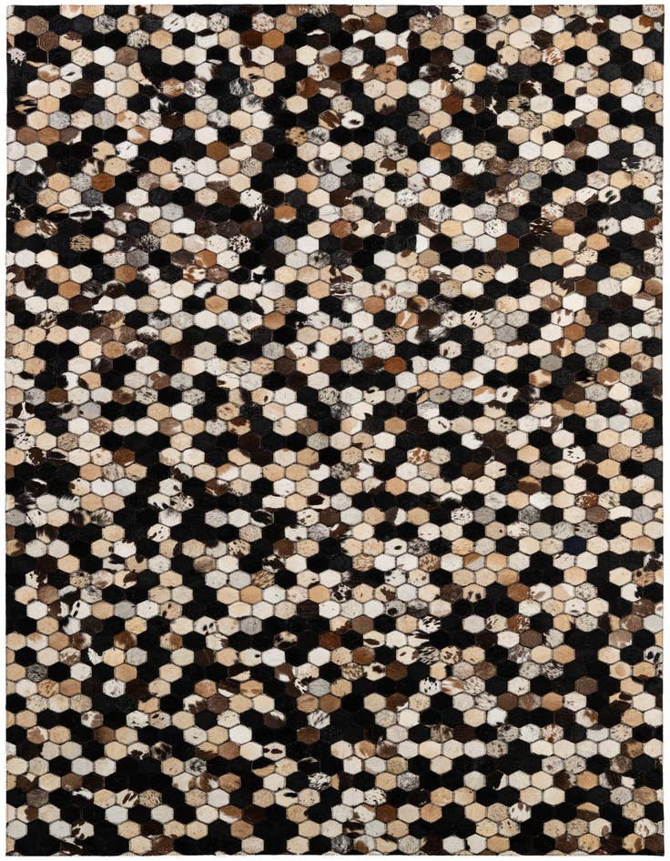 Detail image of 5' x 8' Cowhide - Patchwork Rug