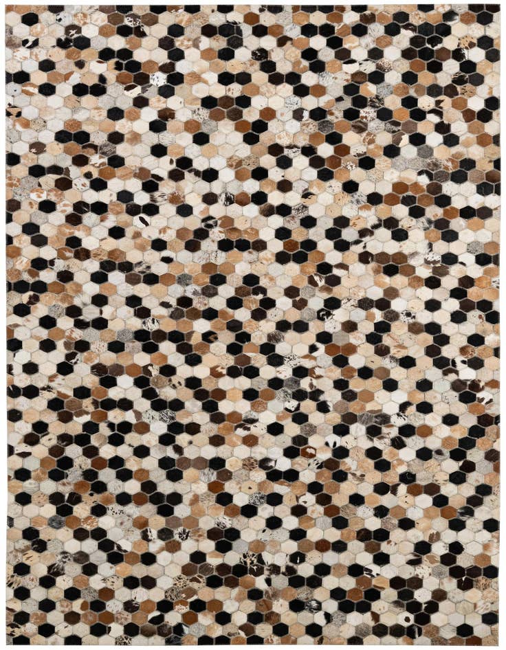 Detail image of 5' x 7' 11 Cowhide - Patchwork Rug