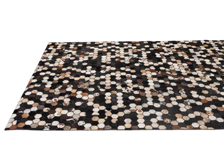 Detail image of 5' 1 x 8' 1 Cowhide - Patchwork Rug
