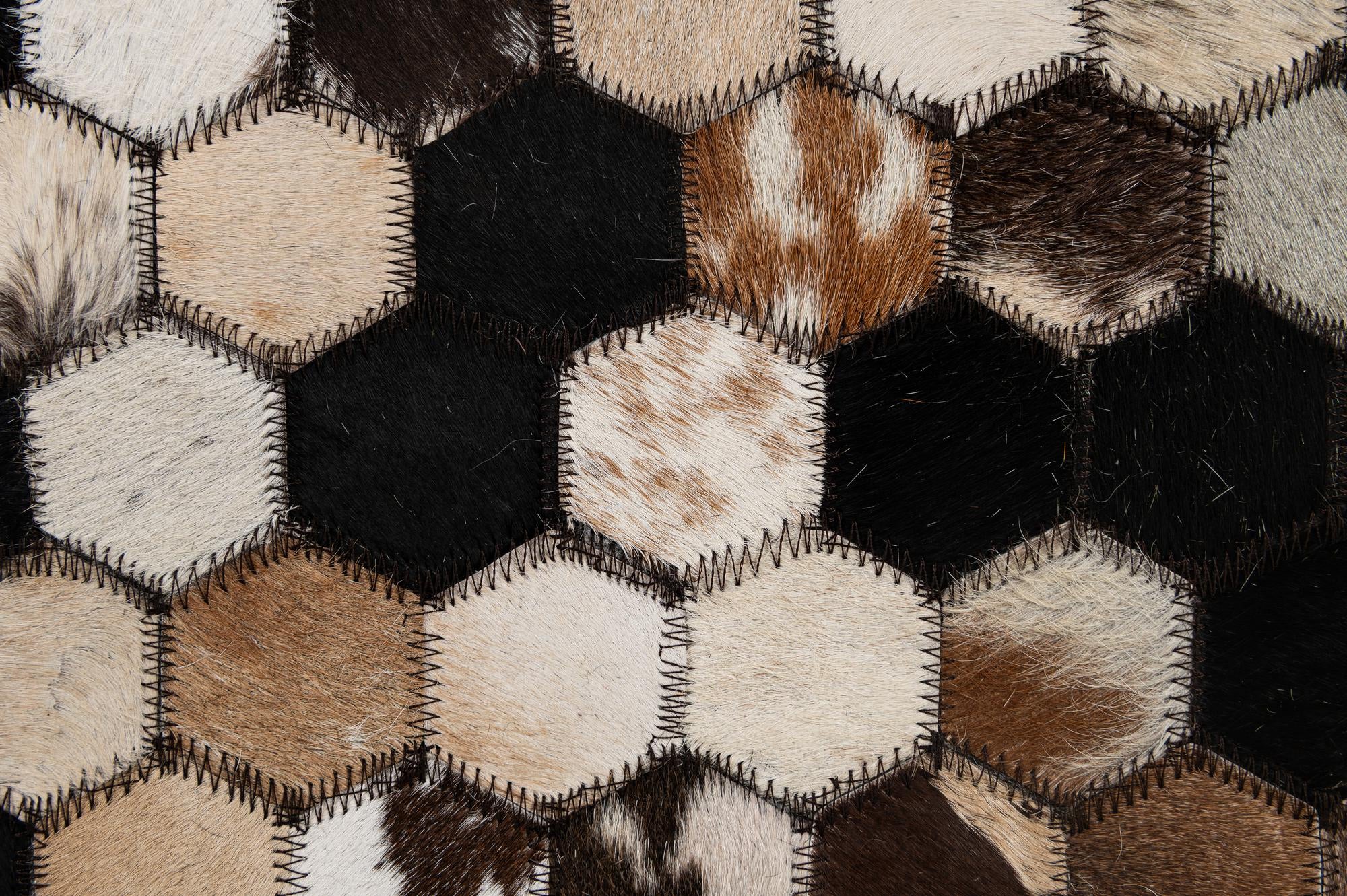 5' 1 x 8' 1 Cowhide - Patchwork Rug
