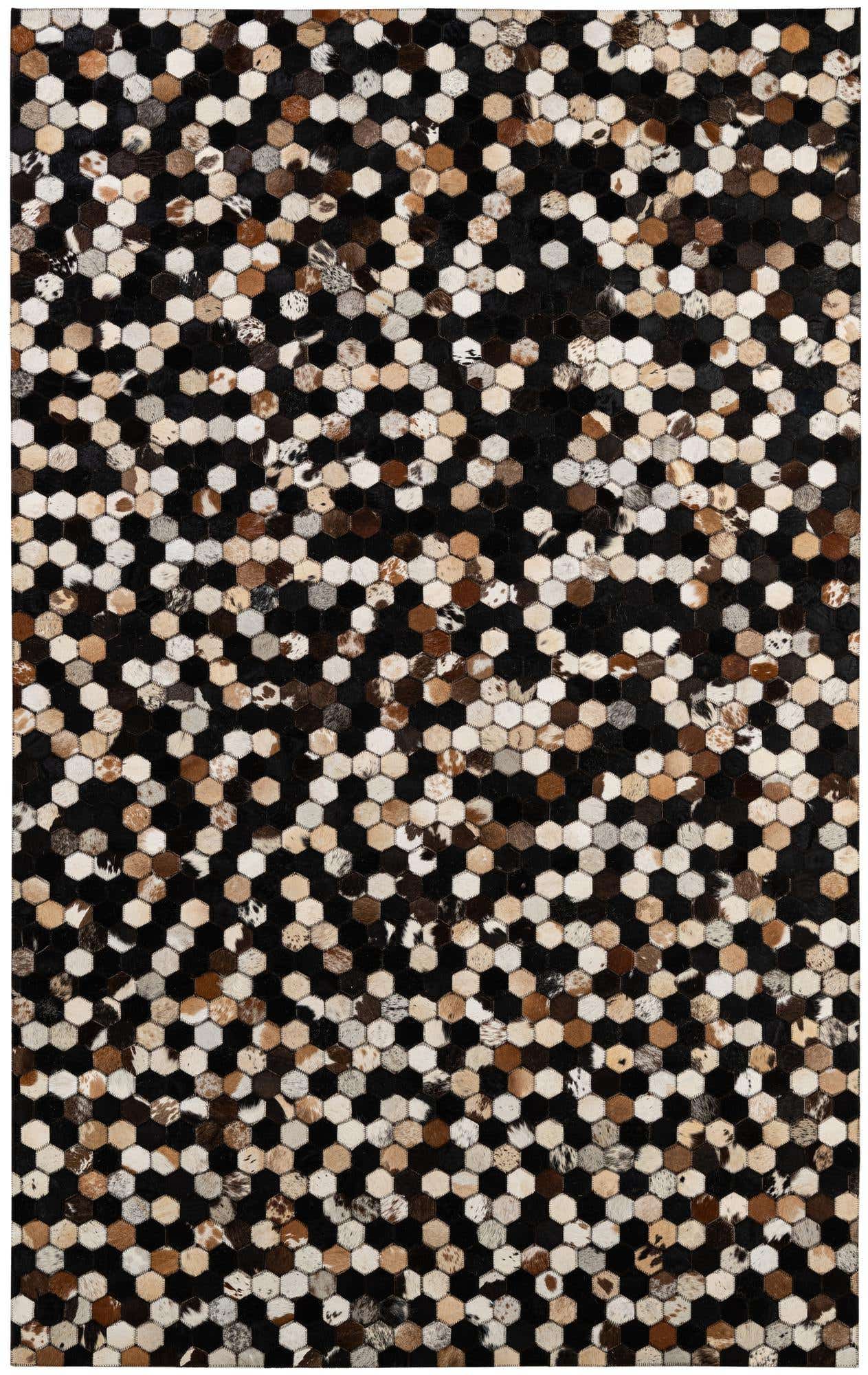 5' 1 x 8' 1 Cowhide - Patchwork Rug