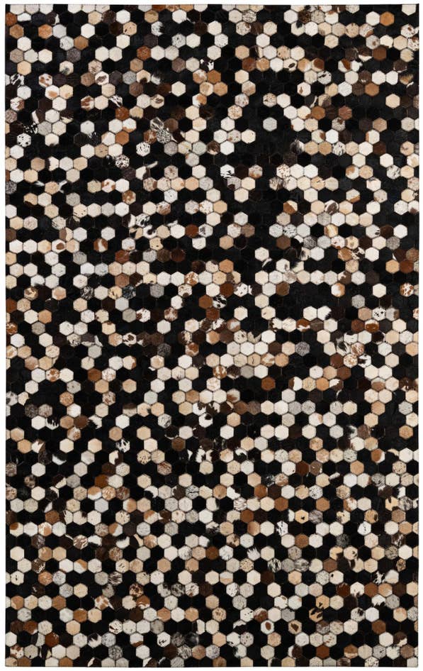 Detail image of 5' 1 x 8' 1 Cowhide - Patchwork Rug