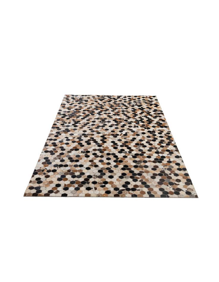 Detail image of 5' 1 x 8' 1 Cowhide - Patchwork Rug