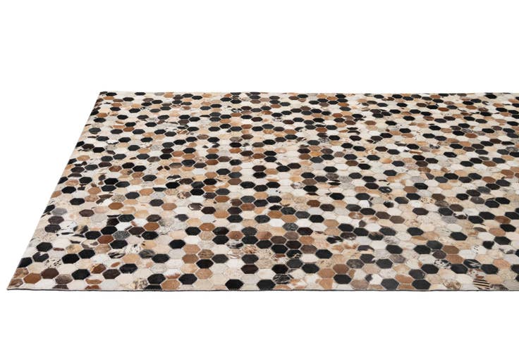 Detail image of 5' 1 x 8' 1 Cowhide - Patchwork Rug