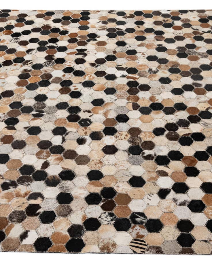 Detail image of 5' 1 x 8' 1 Cowhide - Patchwork Rug