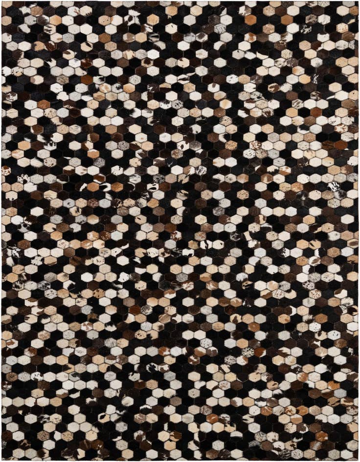 Detail image of 5' x 7' 11 Cowhide - Patchwork Rug