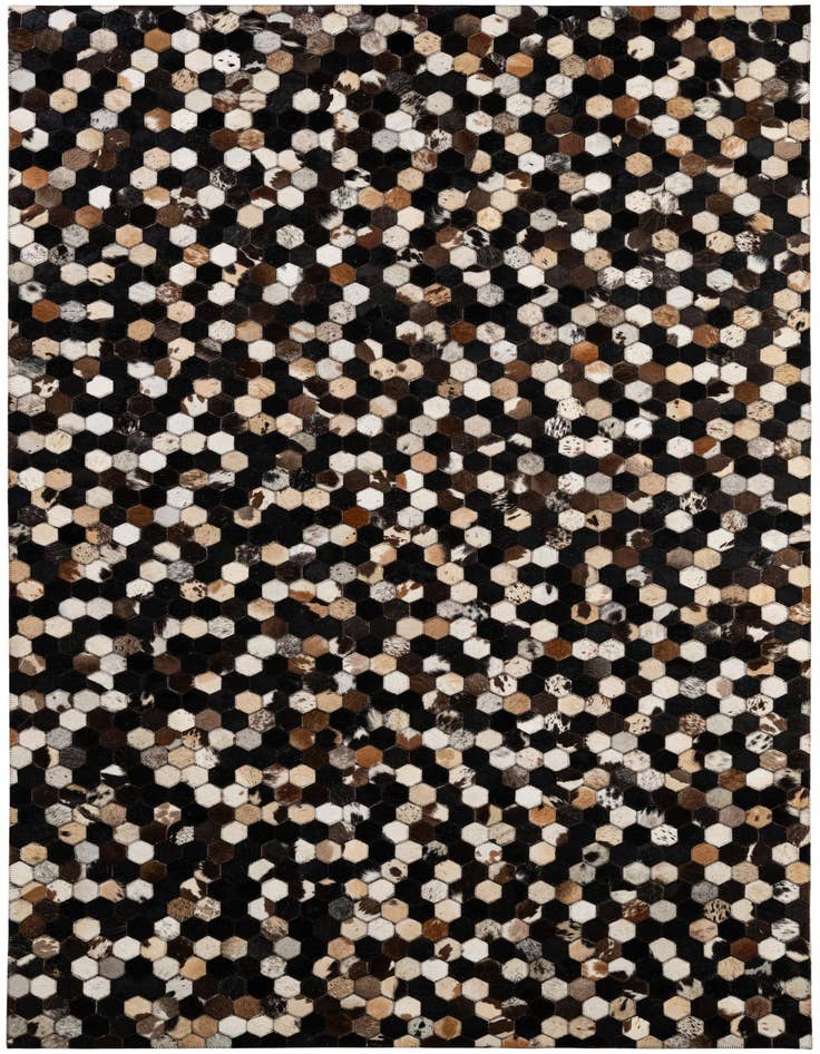 Detail image of 5' x 7' 11 Cowhide - Patchwork Rug