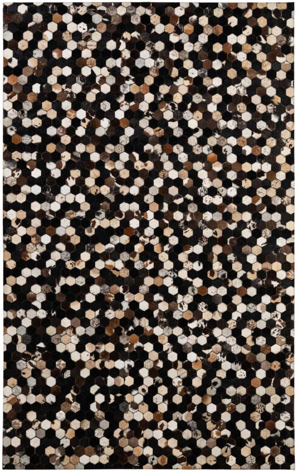 Detail image of 5' x 7' 11 Cowhide - Patchwork Rug