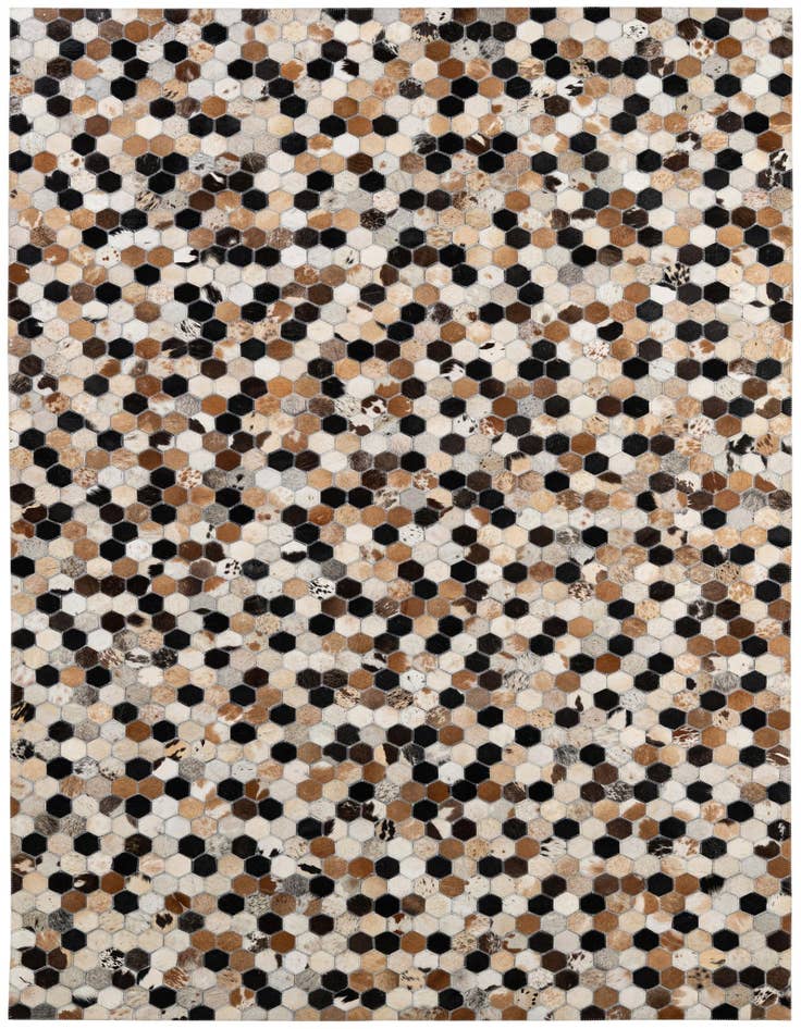 Detail image of 5' 1 x 7' 11 Cowhide - Patchwork Rug