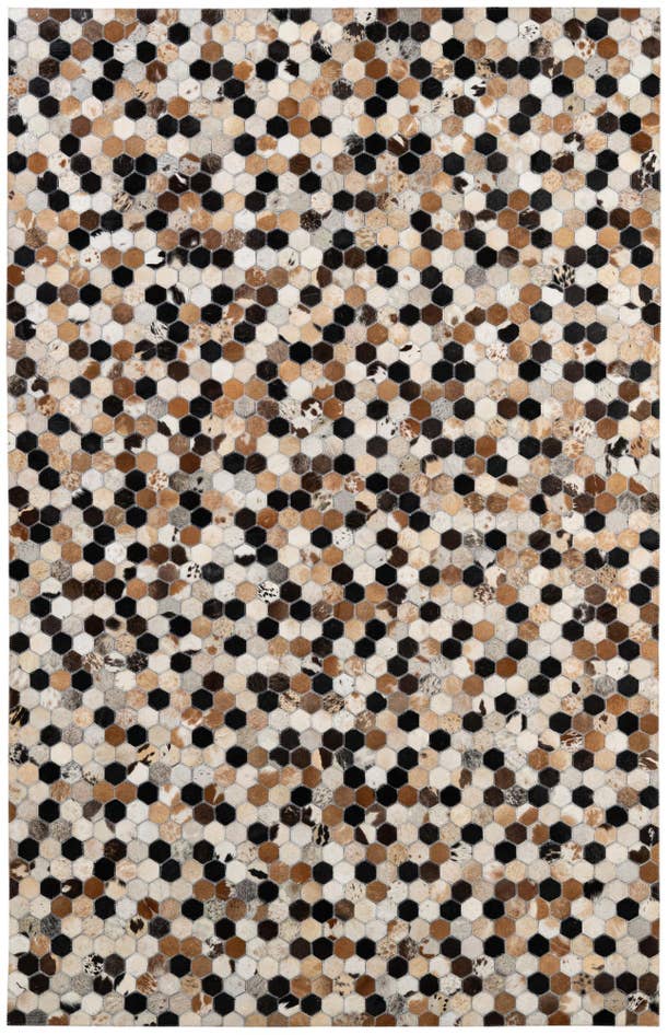 Detail image of 5' 1 x 7' 11 Cowhide - Patchwork Rug