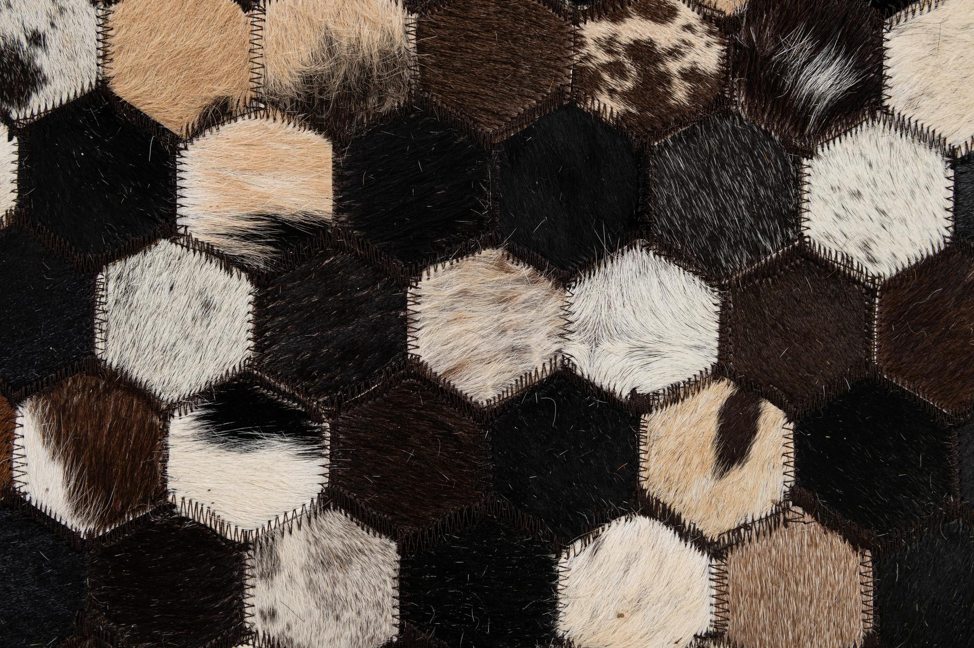 5' 1 x 8' Cowhide - Patchwork Rug