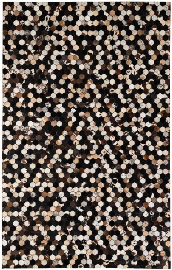 Detail image of 5' 1 x 8' Cowhide - Patchwork Rug