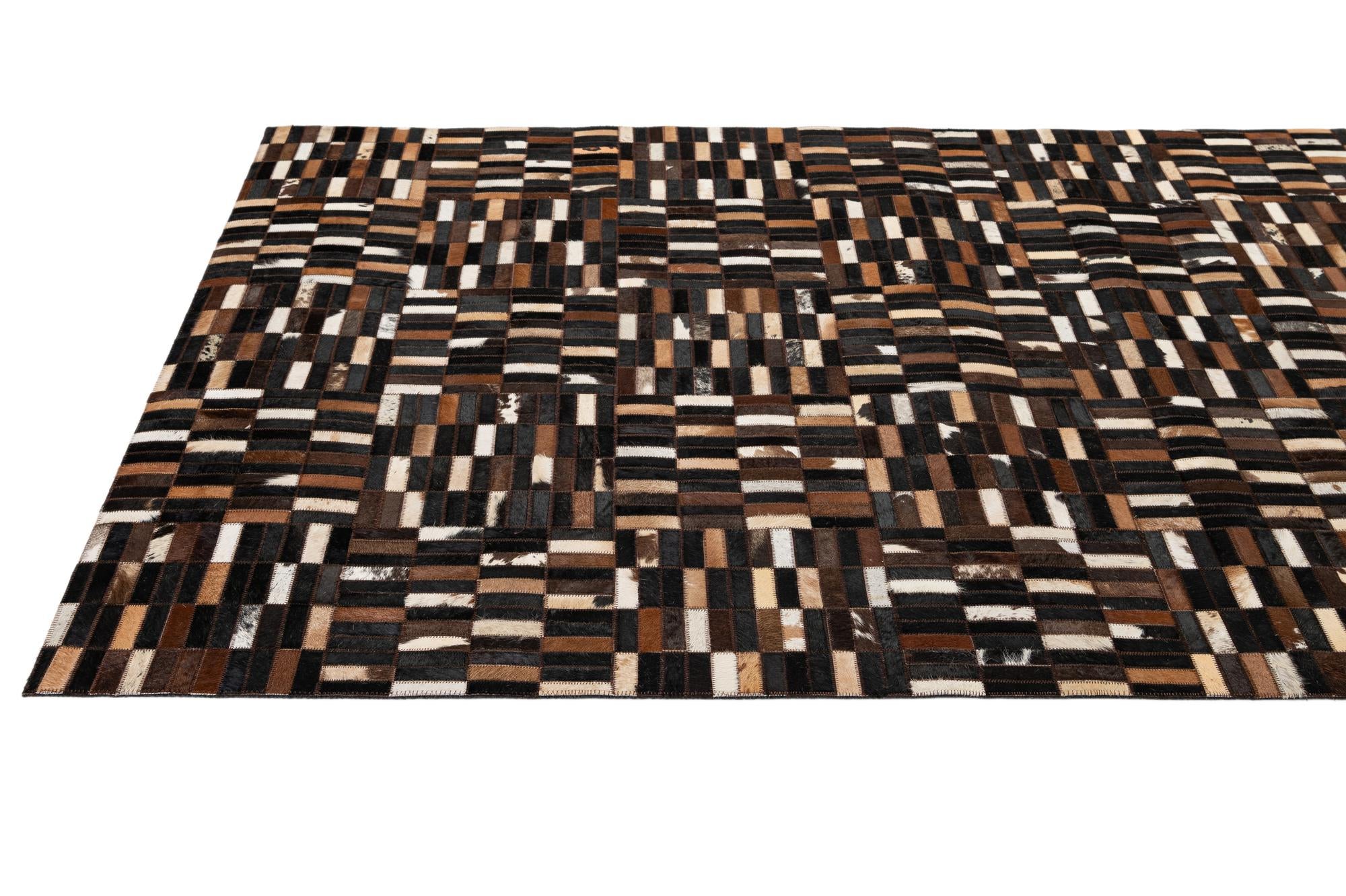 5' x 7' 10 Cowhide - Patchwork Rug