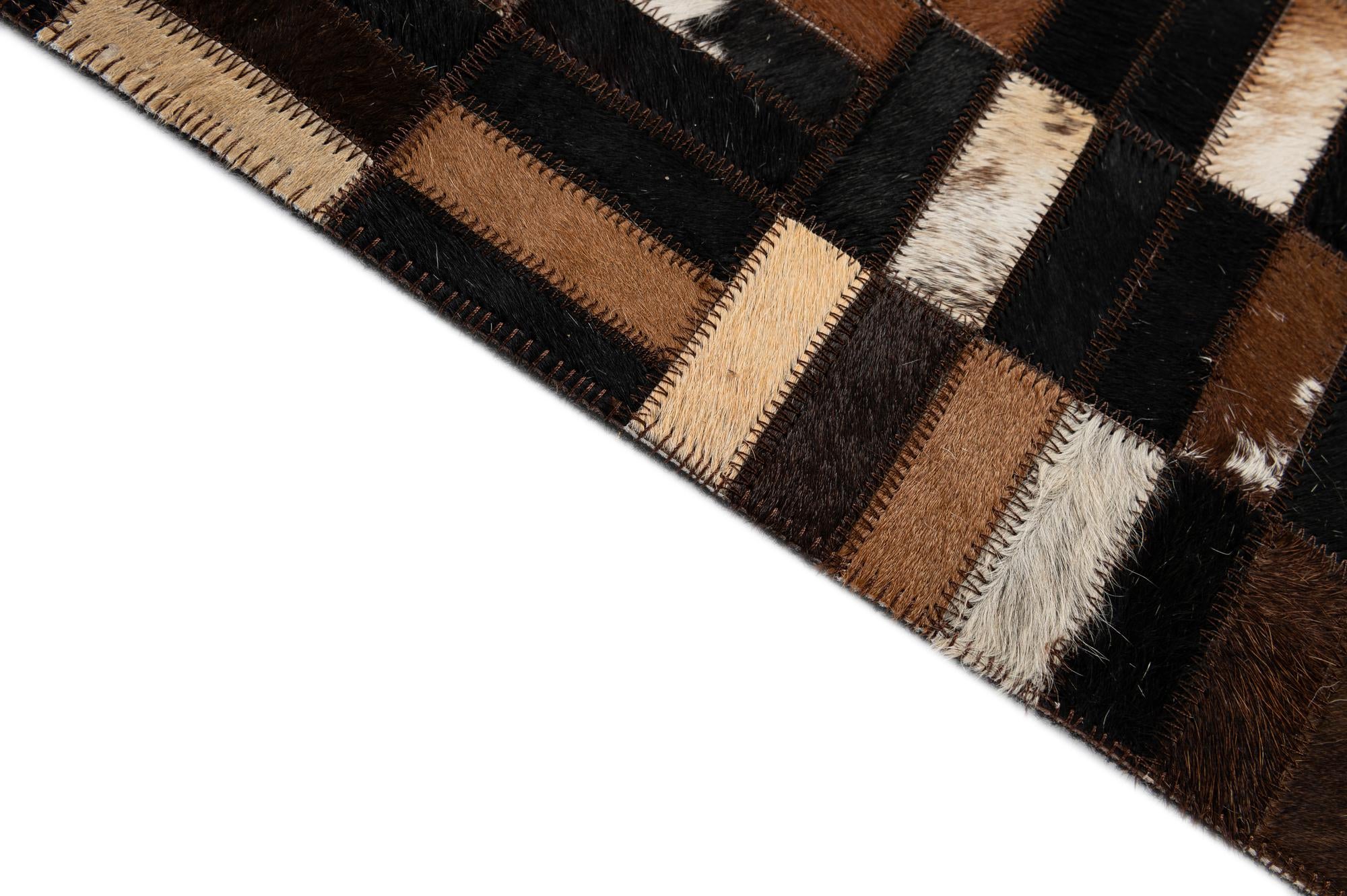 5' x 7' 10 Cowhide - Patchwork Rug