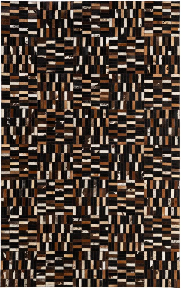 Detail image of 5' x 7' 10 Cowhide - Patchwork Rug