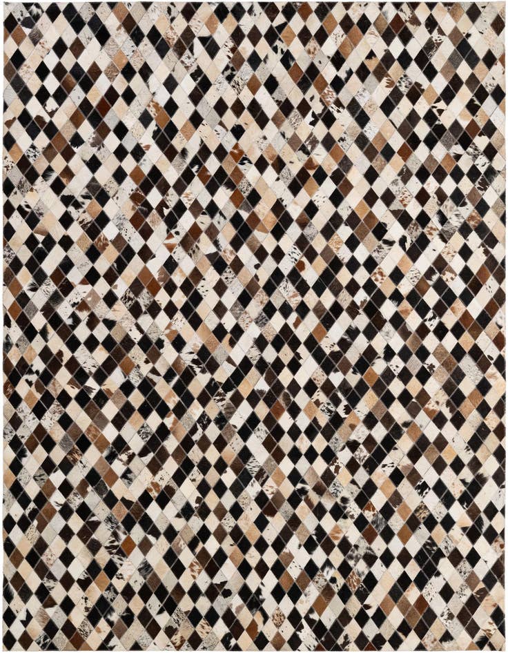 Detail image of 5' 1 x 8' Cowhide - Patchwork Rug