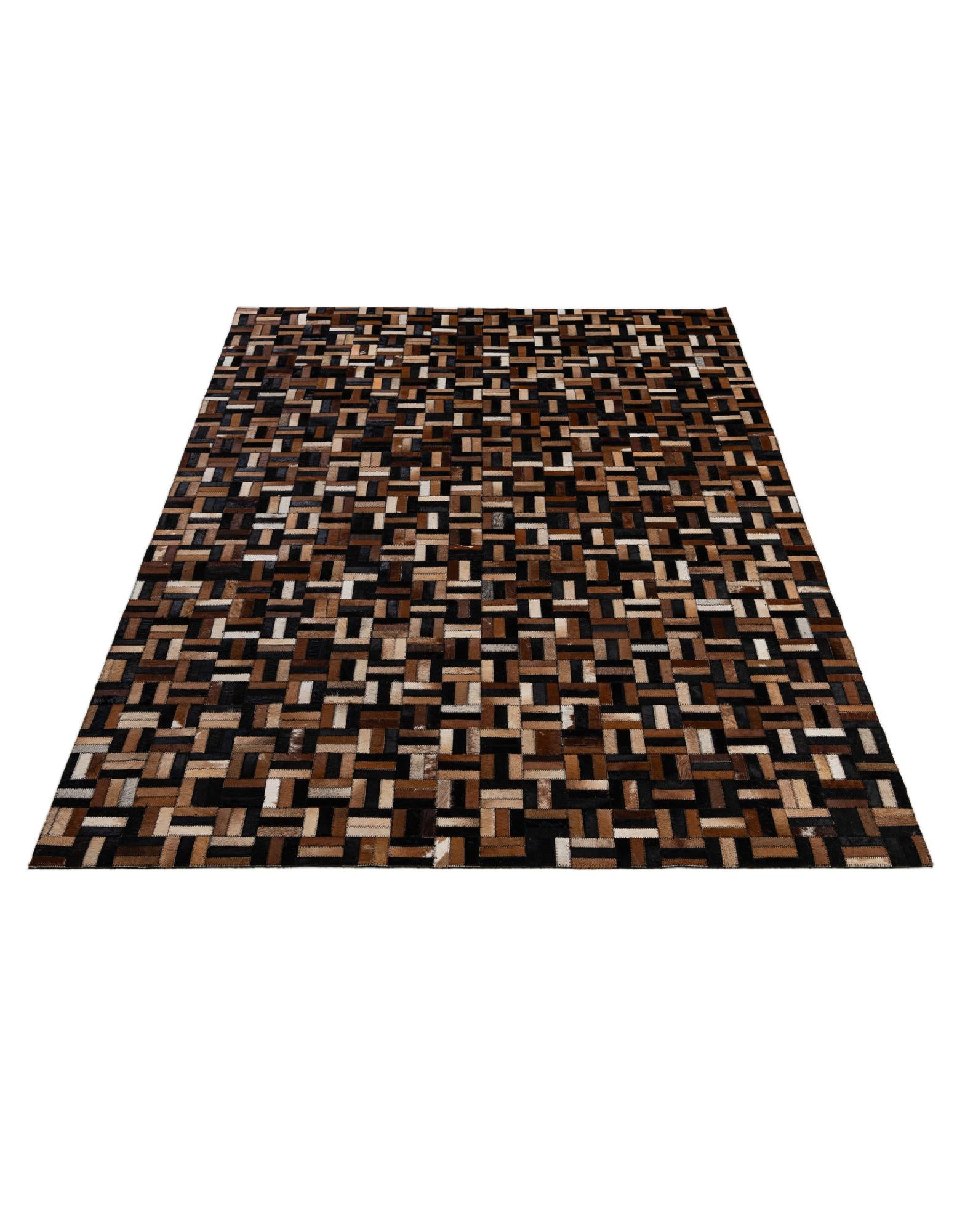 4' 11 x 8' Cowhide - Patchwork Rug