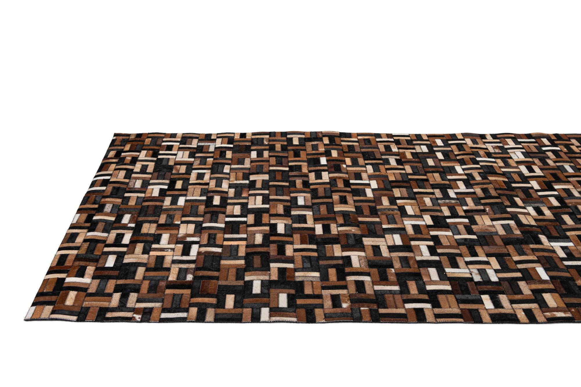 4' 11 x 8' Cowhide - Patchwork Rug