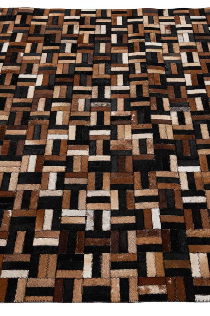 4' 11 x 8' Cowhide - Patchwork Rug